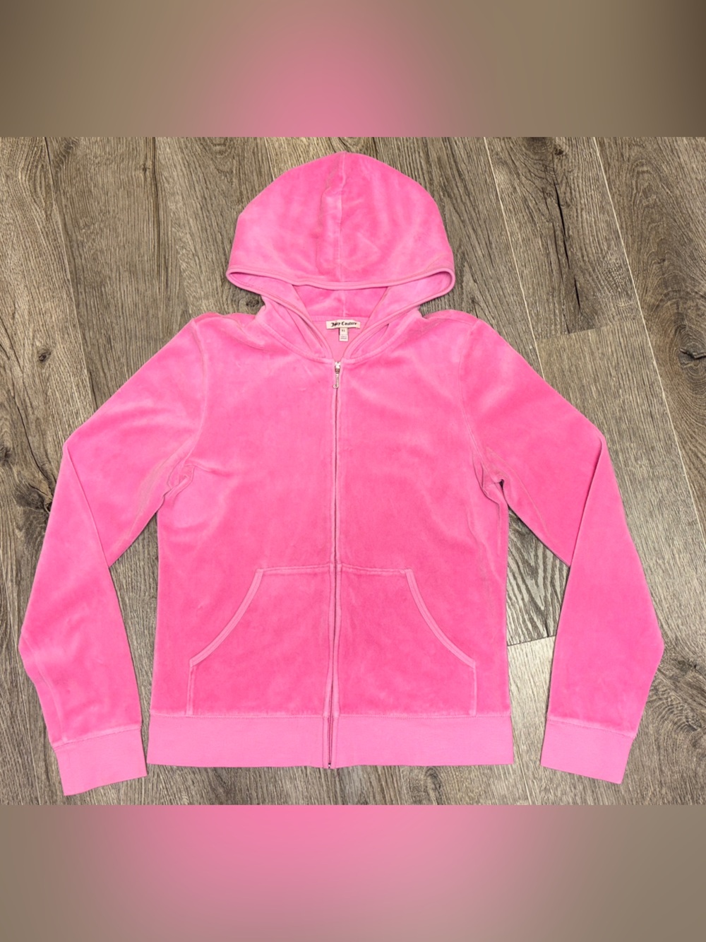 Juicy Couture Hot Pink Velour Zip Hoodie - Picture 2 of 9